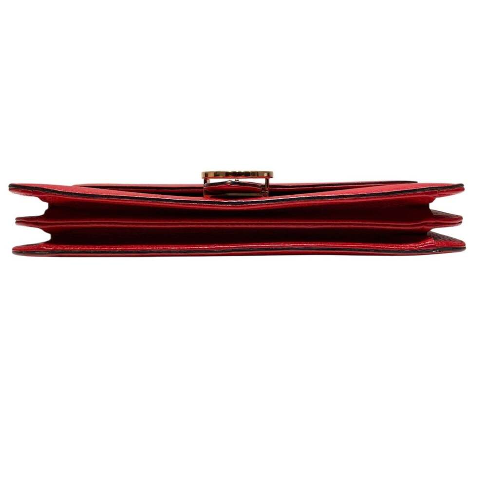 GUCCI Red Leather Shoulder Bag - Picture 3 of 9